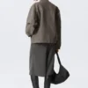 Chaqueta oversize de lona lavada – Gris Chaqueta oversize de lona lavada – Gris