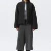 Chaqueta oversize de lona lavada – Negro Chaqueta oversize de lona lavada – Negro