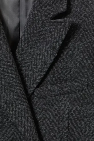 Chaqueta oversize de mezcla de lana Carla – Espiga gris
