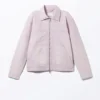 Chaqueta Oxford con cremallera bidireccional – Morado claro apagado