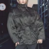Chaqueta utilitaria acolchada oversize – Gris oscuro