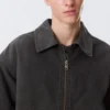 Chaqueta utilitaria de corte holgado y lavado – Negro lavado Chaqueta utilitaria de corte holgado y lavado – Negro lavado