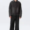 Chaqueta utilitaria de corte holgado y lavado – Negro lavado Chaqueta utilitaria de corte holgado y lavado – Negro lavado
