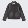 Chaqueta utilitaria de corte holgado y lavado – Negro lavado Chaqueta utilitaria de corte holgado y lavado – Negro lavado