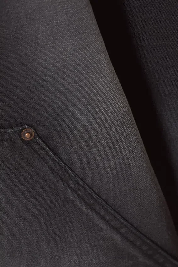 Chaqueta utilitaria de corte holgado y lavado – Negro lavado Chaqueta utilitaria de corte holgado y lavado – Negro lavado