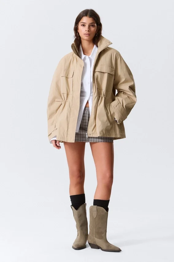 Chaqueta utilitaria holgada – Beige Chaqueta utilitaria holgada – Beige
