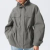 Chaqueta utilitaria holgada – Gris