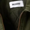Chaqueta utilitaria lavada de corte holgado – Verde caqui oscuro Chaqueta utilitaria lavada de corte holgado – Verde caqui oscuro