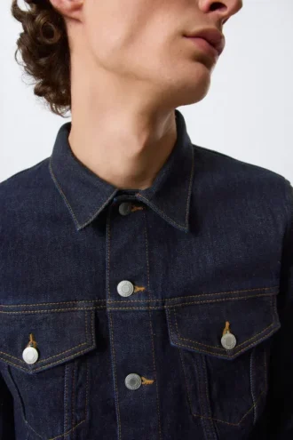 Chaqueta vaquera ajustada de estilo camionero – Blue Rinse – Azul oscuro