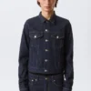 Chaqueta vaquera ajustada de estilo camionero – Blue Rinse – Azul oscuro