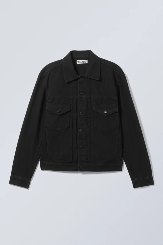 Chaqueta vaquera de corte holgado – Lavado negro – Negro Chaqueta vaquera de corte holgado – Lavado negro – Negro