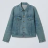Chaqueta vaquera de corte regular – Cian empolvado Chaqueta vaquera de corte regular – Cian empolvado