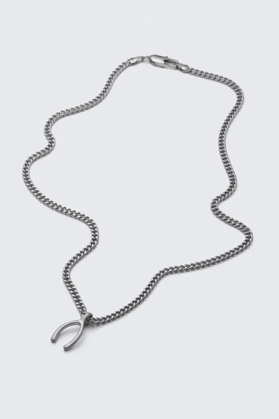 Collar con colgante de acero inoxidable – Plata Collar con colgante de acero inoxidable – Plata