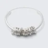 Collar de anillos múltiples chapado en plata – Plata Collar de anillos múltiples chapado en plata – Plata