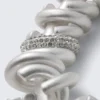 Collar de anillos múltiples chapado en plata – Plata Collar de anillos múltiples chapado en plata – Plata