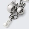 Collar de cadena con colgante de perlas gruesas – Plata Collar de cadena con colgante de perlas gruesas – Plata