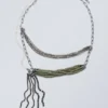 Collar de cadena con cuentas en capas – Gris plomo Collar de cadena con cuentas en capas – Gris plomo