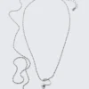 Collar de cadena de anillas largas – Plata Collar de cadena de anillas largas – Plata