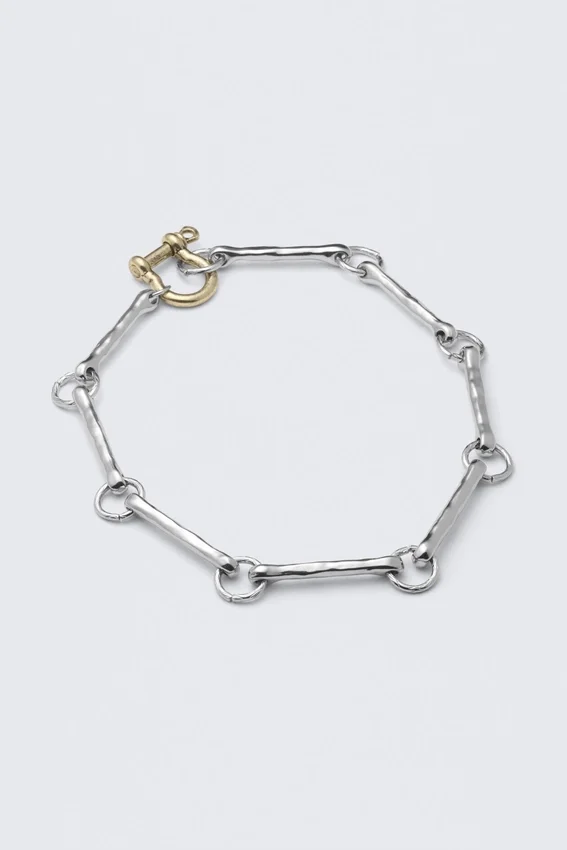 Collar de eslabones metálicos – Plata y dorado Collar de eslabones metálicos – Plata y dorado
