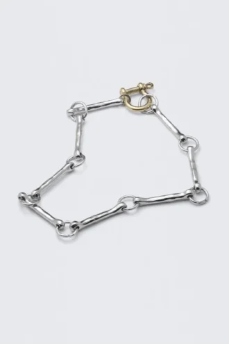 Collar de eslabones metálicos – Plata y dorado