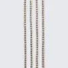 Collar gargantilla con tachuelas de mezcla de lino – Beige