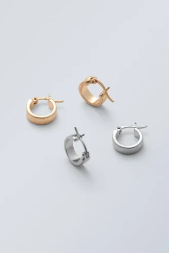 Conjunto de aros Liam – Dorado / Plata