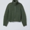 Cárdigan Bea con cremallera – Verde oscuro Cárdigan Bea con cremallera – Verde oscuro