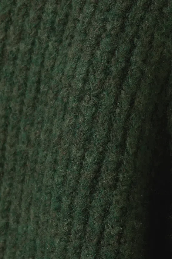 Cárdigan Bea con cremallera – Verde oscuro Cárdigan Bea con cremallera – Verde oscuro