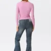 Cárdigan Belle B con fruncidos y cuello en V – Rosa