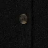 Cárdigan de cuello en V acanalado – Negro Cárdigan de cuello en V acanalado – Negro