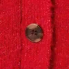 Cárdigan de cuello en V con canalé – Rojo brillante Cárdigan de cuello en V con canalé – Rojo brillante