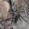 Cárdigan de malla ajustado con fruncidos y manga larga – Beige/Gris – Estampado de piel de serpiente Cárdigan de malla ajustado con fruncidos y manga larga – Beige/Gris – Estampado de piel de serpiente