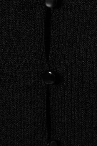 Cárdigan de punto abierto con botones – Negro Cárdigan de punto abierto con botones – Negro
