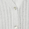 Cárdigan de punto abierto con cuello en V – Blanco roto Cárdigan de punto abierto con cuello en V – Blanco roto