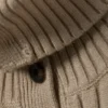 Cárdigan de punto ajustado con cuello alto – Beige empolvado Cárdigan de punto ajustado con cuello alto – Beige empolvado