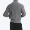 Cárdigan de punto con cuello alto y cremallera, de corte holgado – Gris claro empolvado Cárdigan de punto con cuello alto y cremallera, de corte holgado – Gris claro empolvado
