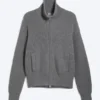Cárdigan de punto con cuello alto y cremallera, de corte holgado – Gris claro empolvado Cárdigan de punto con cuello alto y cremallera, de corte holgado – Gris claro empolvado