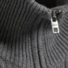 Cárdigan de punto con cuello alto y cremallera, de corte holgado – Gris claro empolvado Cárdigan de punto con cuello alto y cremallera, de corte holgado – Gris claro empolvado