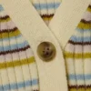 Cárdigan de punto con cuello en V – Rayas amarillo claro Cárdigan de punto con cuello en V – Rayas amarillo claro