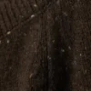 Cárdigan de punto con efecto pelusa en mezcla de lana – Marrón oscuro jaspeado Cárdigan de punto con efecto pelusa en mezcla de lana – Marrón oscuro jaspeado