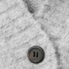 Cárdigan de punto de corte holgado con cuello en V – Gris jaspeado Cárdigan de punto de corte holgado con cuello en V – Gris jaspeado