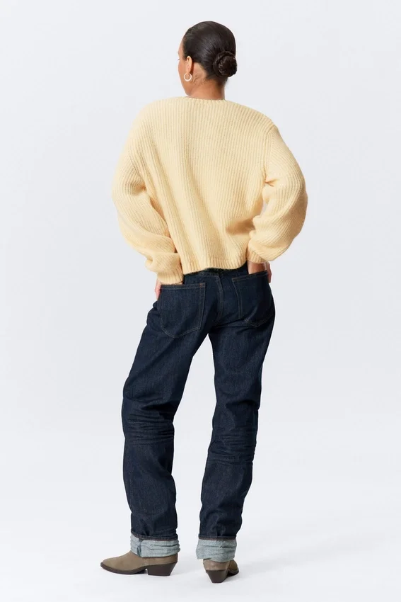 Cárdigan de punto suave – Amarillo claro Cárdigan de punto suave – Amarillo claro