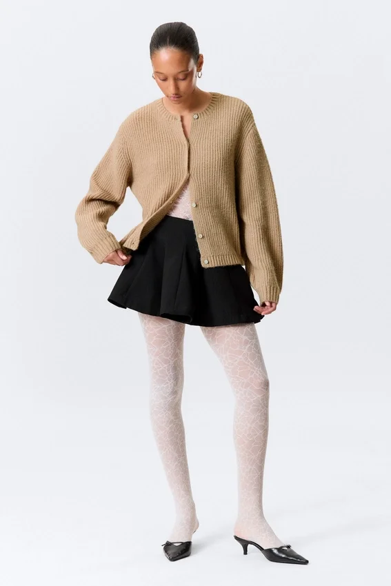 Cárdigan de punto suave – Beige Cárdigan de punto suave – Beige