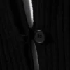 Cárdigan de punto tupido con cuello en V – Negro Cárdigan de punto tupido con cuello en V – Negro