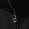 Cárdigan holgado con cuello de embudo y cremallera – Gris oscuro lavado