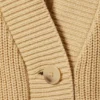 Cárdigan oversize de punto de algodón con cuello en V – Beige Cárdigan oversize de punto de algodón con cuello en V – Beige