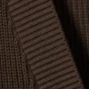 Cárdigan oversize de punto de algodón con cuello en V – Marrón oscuro Cárdigan oversize de punto de algodón con cuello en V – Marrón oscuro