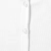 Cárdigan transparente de canalé – Blanco