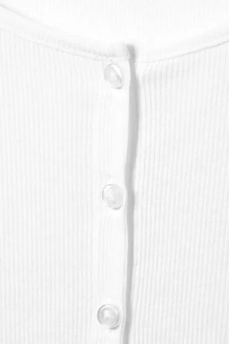 Cárdigan transparente de canalé – Blanco
