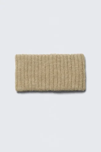 Diadema acanalada – Beige empolvado